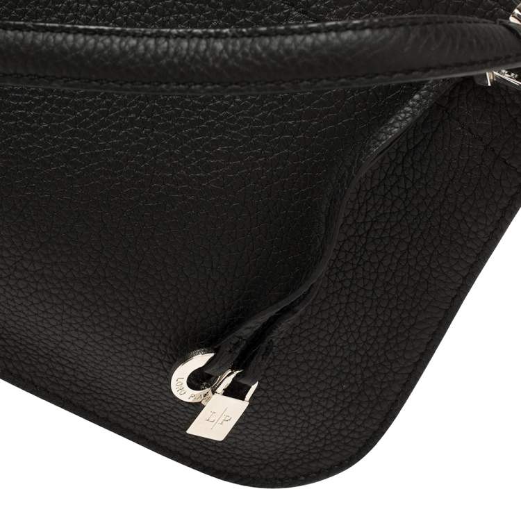Pre Owned Loro Piana Black Leather Milky Way Odessa Crossbody Bag