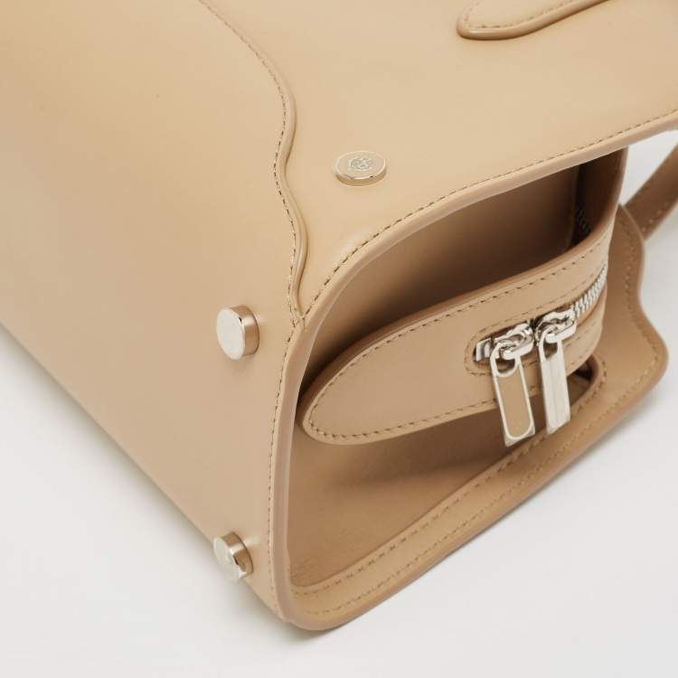 Pre Owned Loro Piana Beige Leather Micro Sesia Tote