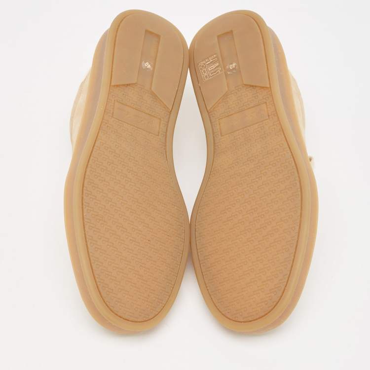 Pre Owned Loro Piana Beige Suede Tennis Walk Sneakers Size 40