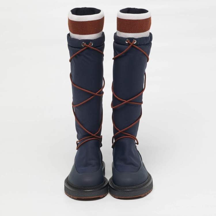 Pre Owned Loro Piana  walk Size 37 Blue Fabric and Nylon Snow Boots