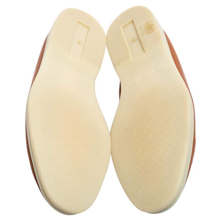Pre Owned Loro Piana Tan Leather Summer Walk Loafers Size 39