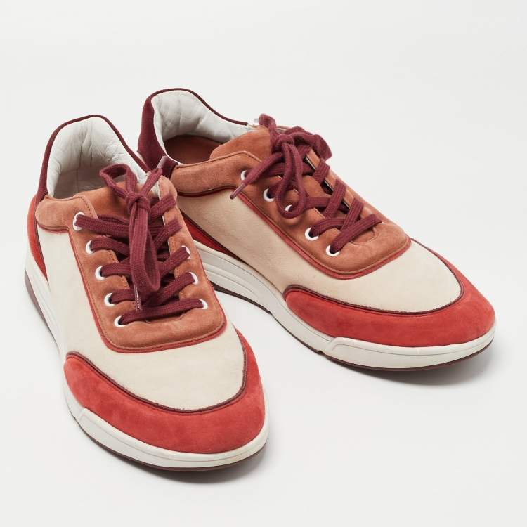 Pre Owned Loro Piana Multicolored Suede Play Low Top Sneakers Size 41