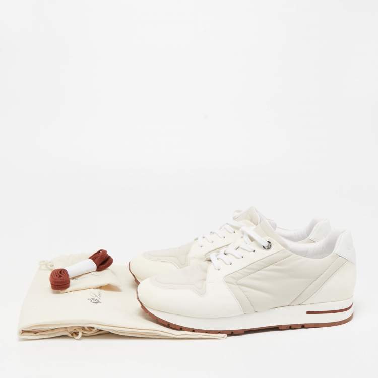 Pre Owned Loro Piana Two Tone Suede and Neoprene My Wind Sneakers Size 39
