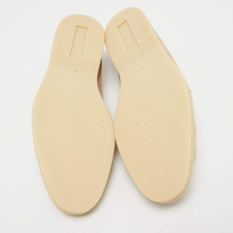 Pre Owned Loro Piana Beige Suede Summer Charms Walk Loafers Size 42