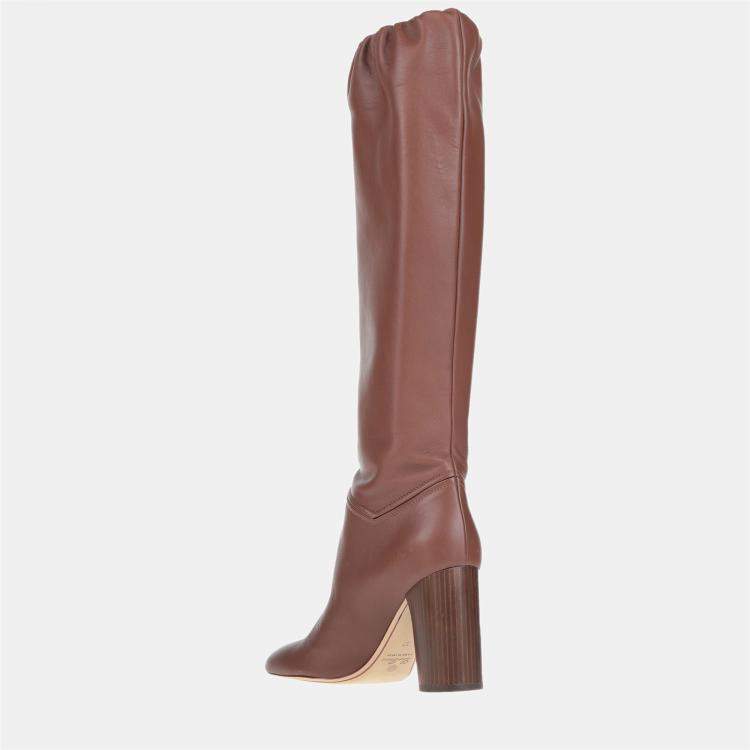 Pre Owned Loro Piana Leather Knee Length Boots 40