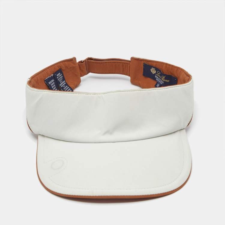 Pre Owned Loro Piana Off White Nylon 28 Matches Visor M