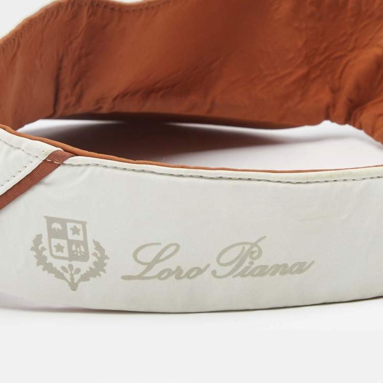 Pre Owned Loro Piana Off White Nylon 28 Matches Visor M