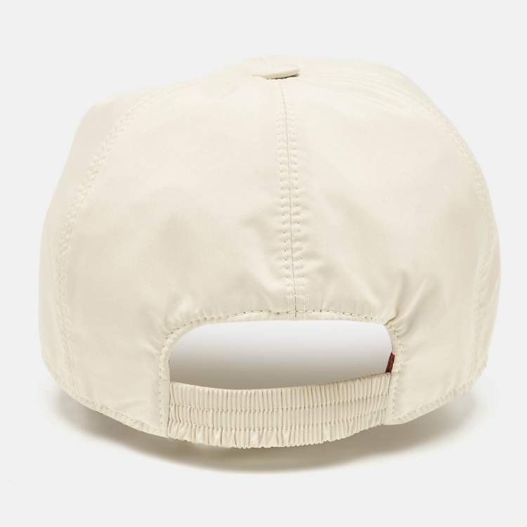 Pre Owned Loro Piano Cream Logo Embroidered Storm System Baseball Cap M 