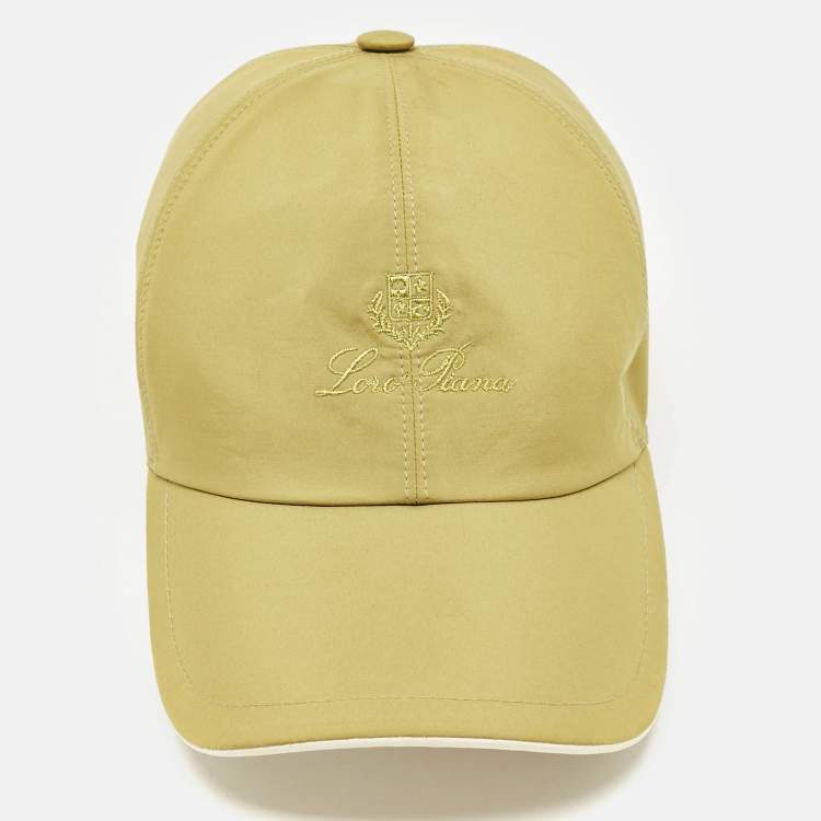 Pre Owned Loro Piano Green Microfibre Storm System Baseball Cap M