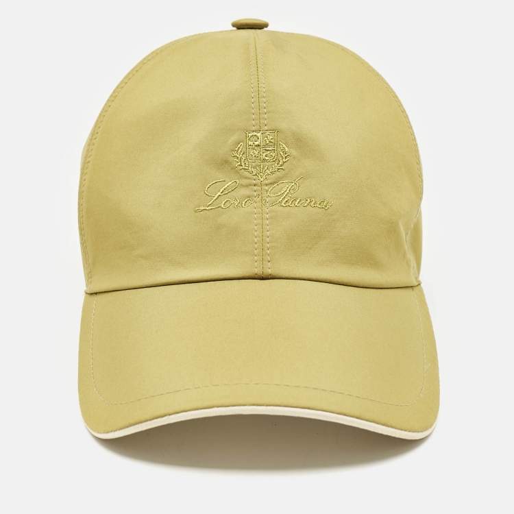 Pre Owned Loro Piano Green Microfibre Storm System Baseball Cap M