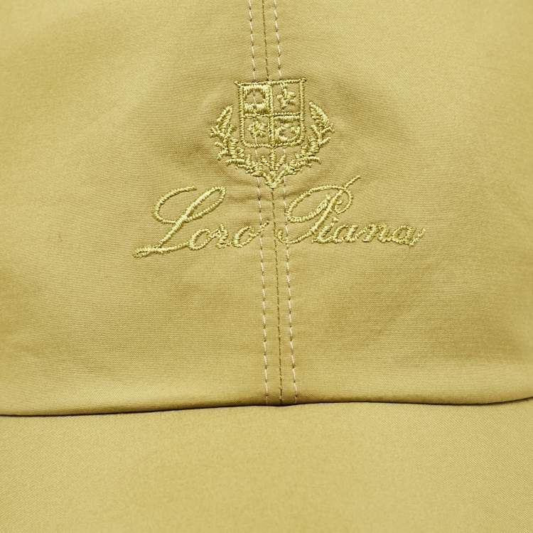 Pre Owned Loro Piano Green Microfibre Storm System Baseball Cap M