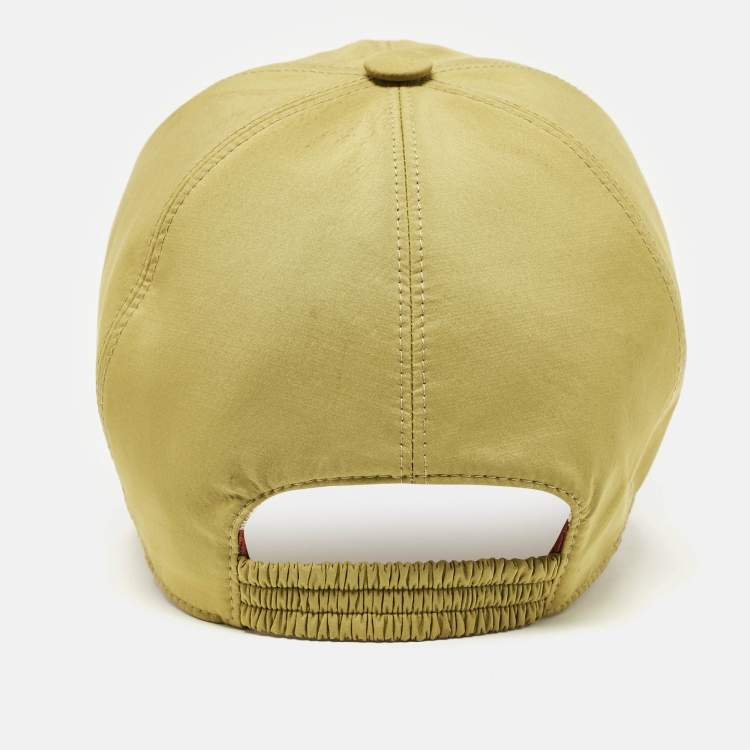 Pre Owned Loro Piano Green Microfibre Storm System Baseball Cap M