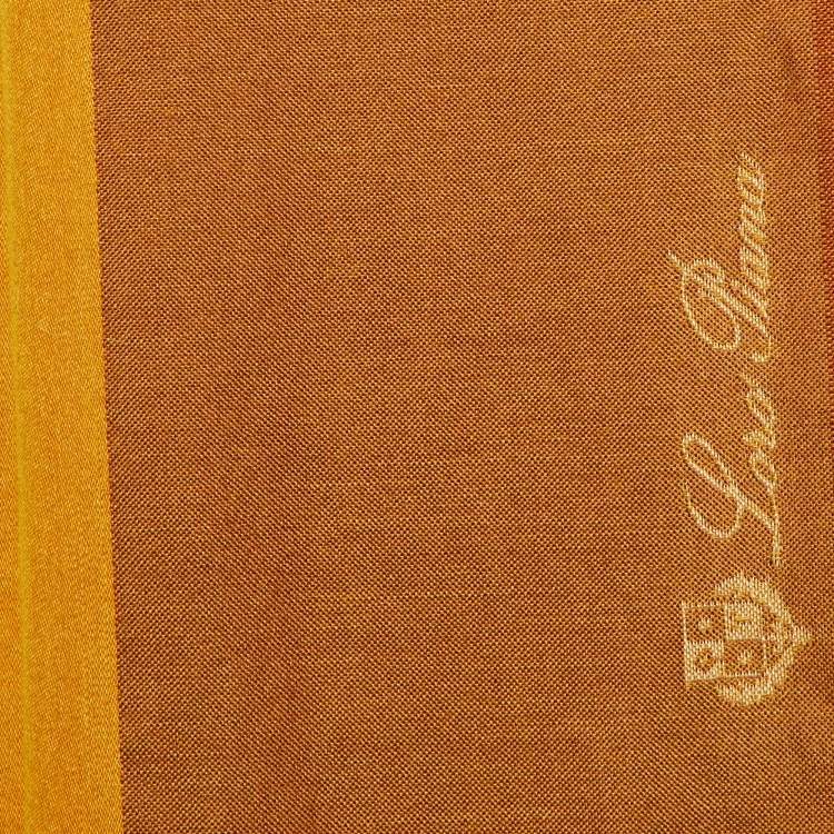 Pre Owned Loro Piana Mustard Yellow Cashmere Silk Scarf
