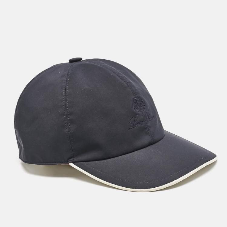 Pre Owned Loro Piana Blue Logo Embroidered Polyester Strom System Baseball Cap S