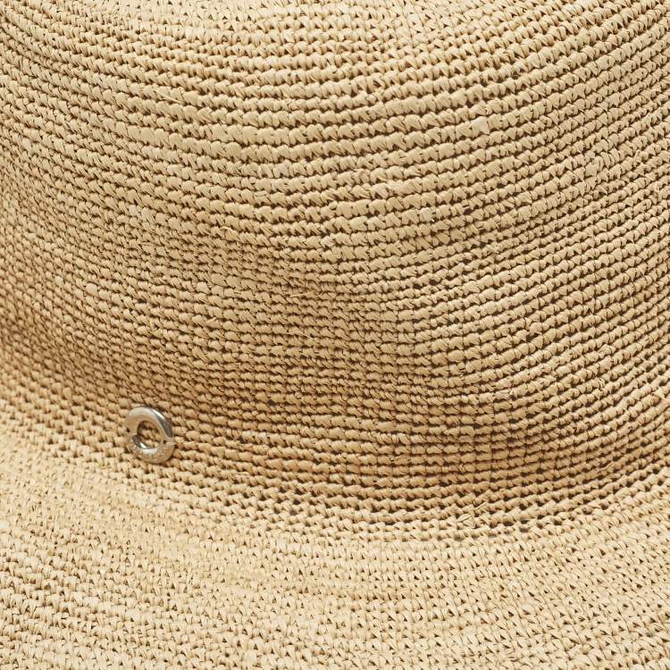 Pre Owned Loro Piana Beige Straw Airi Hat M