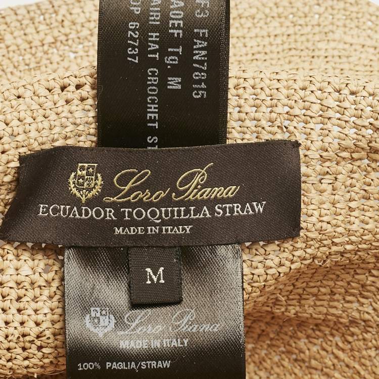 Pre Owned Loro Piana Beige Straw Airi Hat M