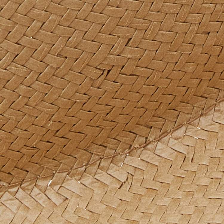 Pre Owned Loro Piana Sand Brown Textile Paper Brigitte Hat 