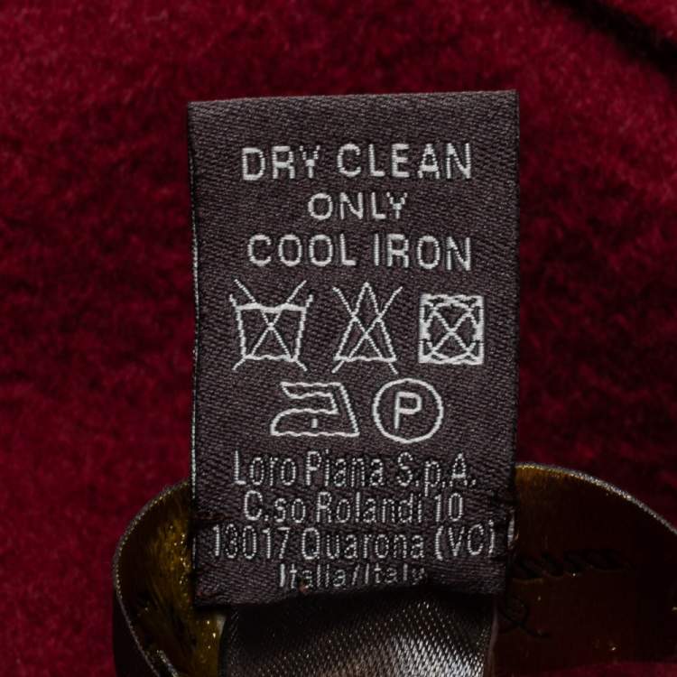 مملوكة مسبقًا Loro Piana Dark Red Cashmere Grande Unita Muffler 
