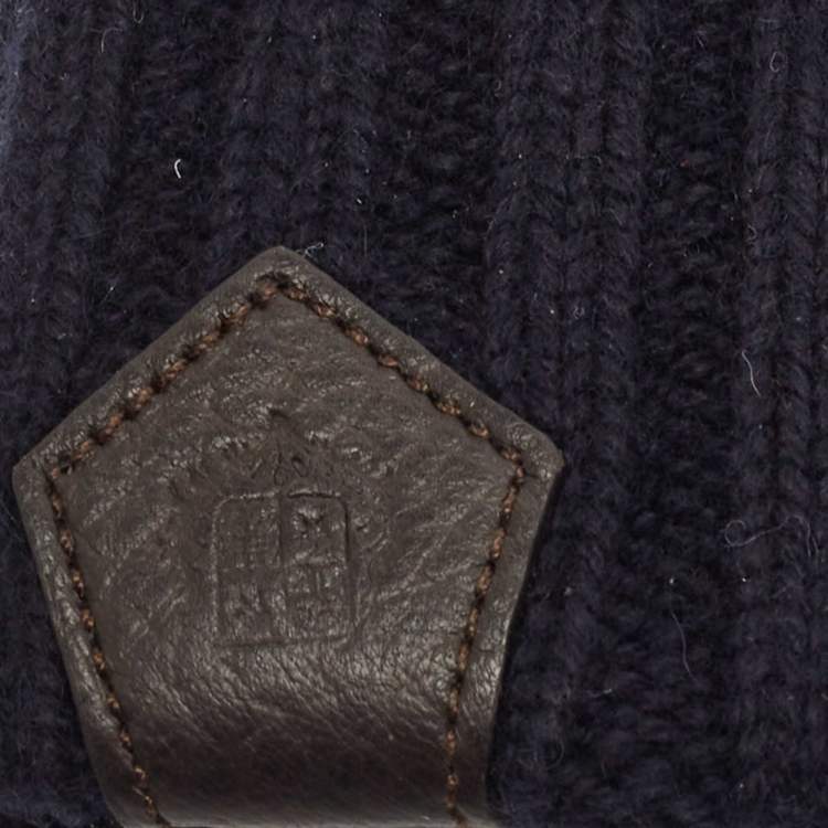 Pre Owned Loro Piana Navy Blue Cashmere Adler Gloves M