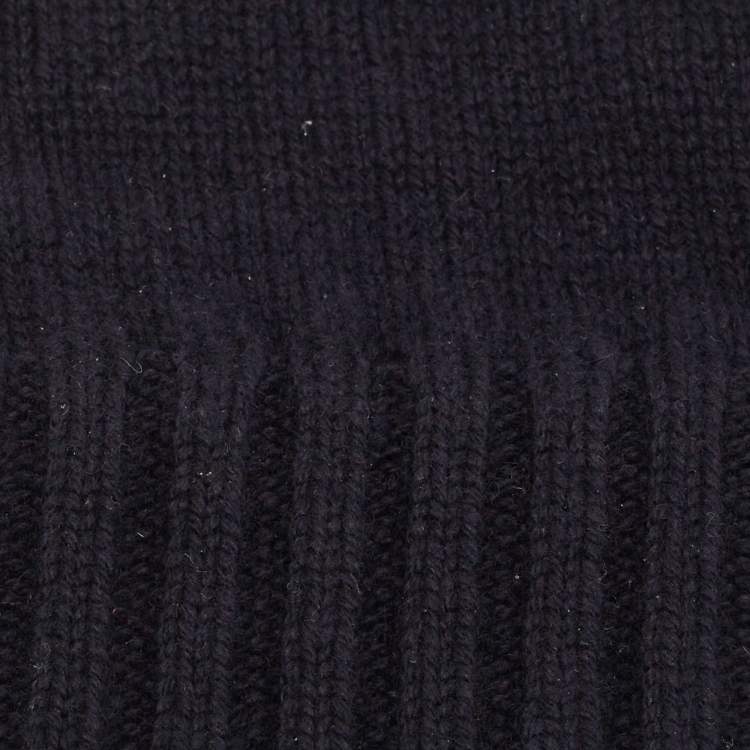 Pre Owned Loro Piana Navy Blue Cashmere Adler Gloves M