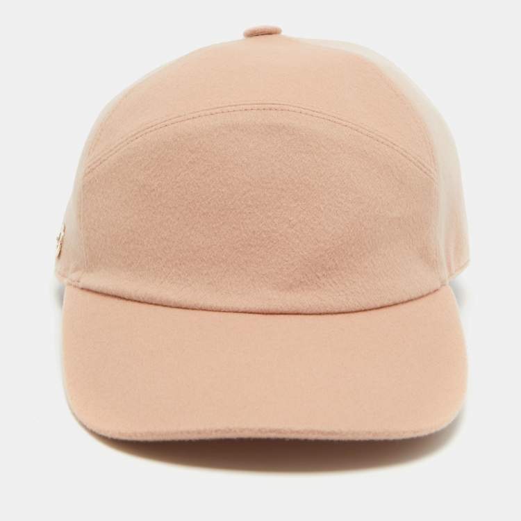 Pre Owned Loro Piana Pink Cashmere Storm System Baseball Cap M