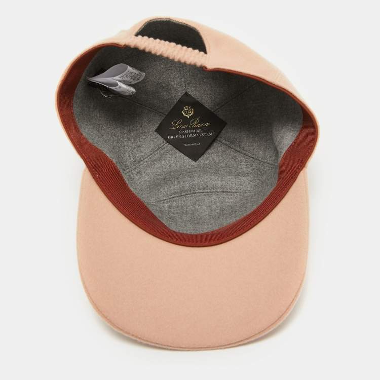 Pre Owned Loro Piana Pink Cashmere Storm System Baseball Cap M