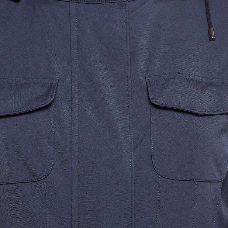 Pre Owned Loro Piana Blue Technical Nylon Windmate Traveller Jacket S