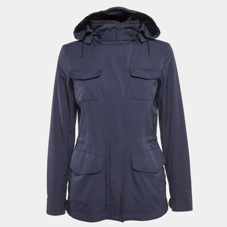 Pre Owned Loro Piana Blue Technical Nylon Windmate Traveller Jacket S