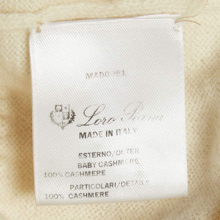 Pre Owned Loro Piana Cream Cashmere Knit Vest S