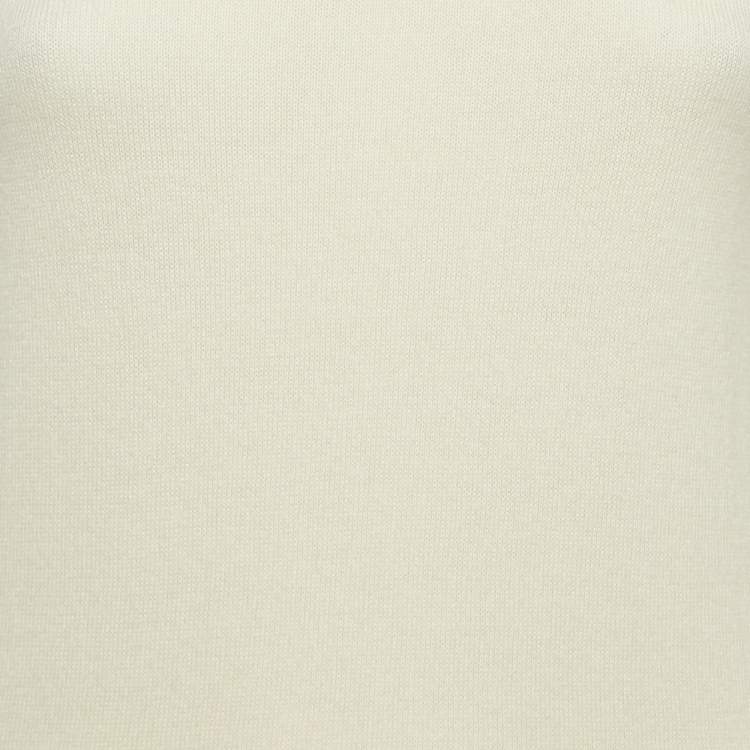 Pre Owned Loro Piana Cream Cashmere Knit Vest S