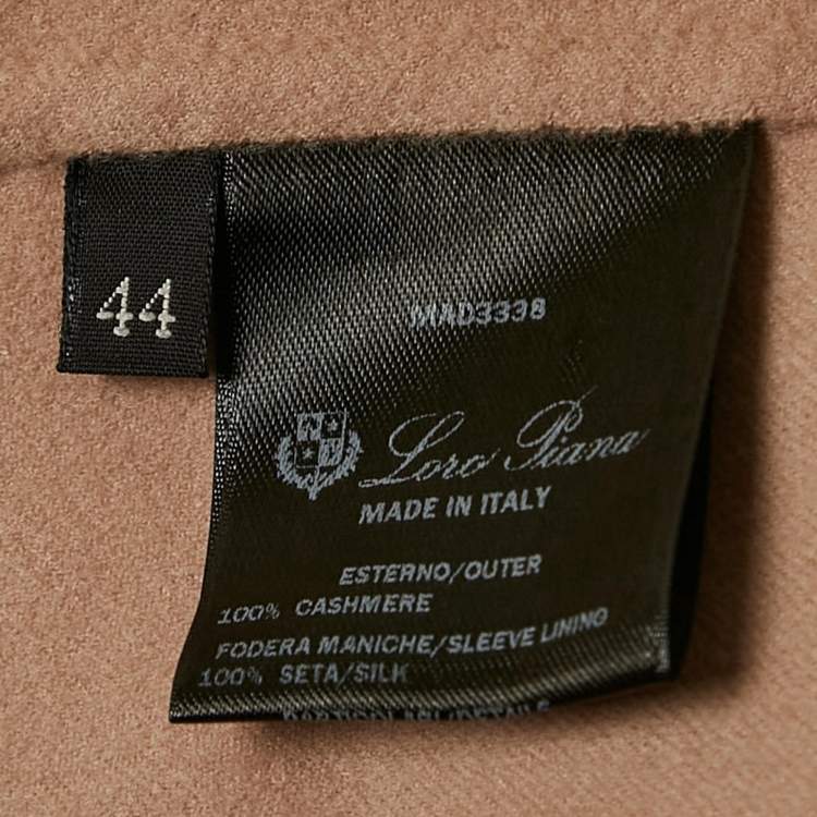 Pre Owned Loro Piana Brown Cashmere Open Front Jacket M