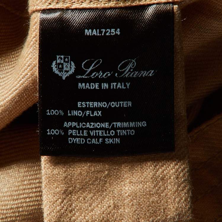 Pre Owned Loro Piana Brown Linen Bardhyl Hooded Jacket M