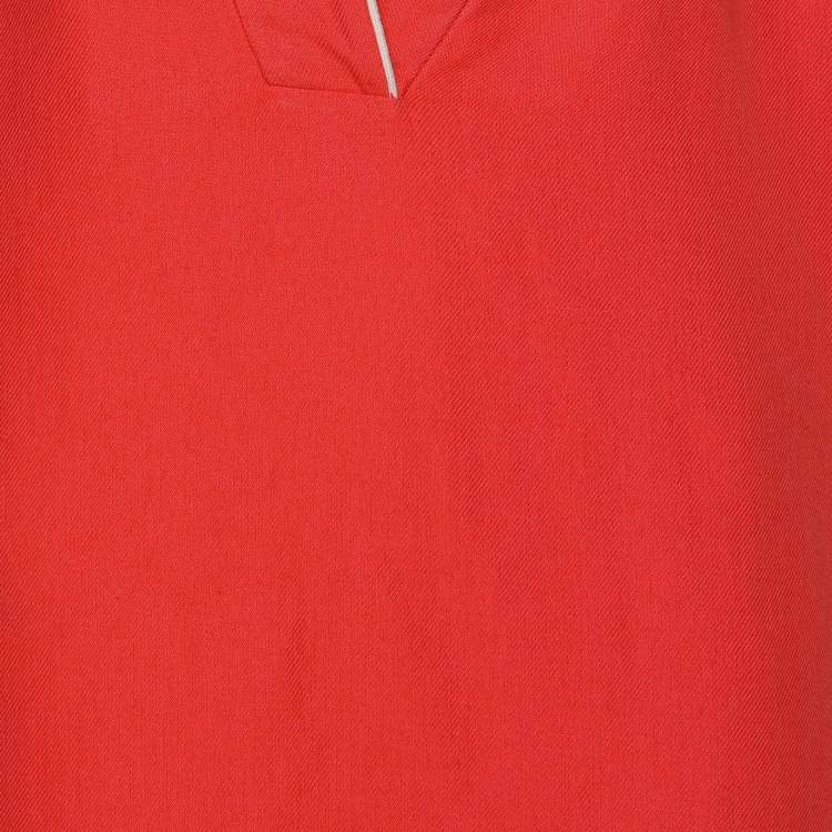 Pre Owned Loro Piana Coral Pink Cotton Kaftan Dress L