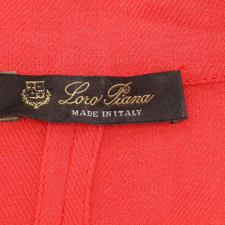 Pre Owned Loro Piana Coral Pink Cotton Kaftan Dress L