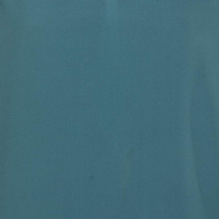 Pre Owned Loro Piana Blue Silk Hoodie XL