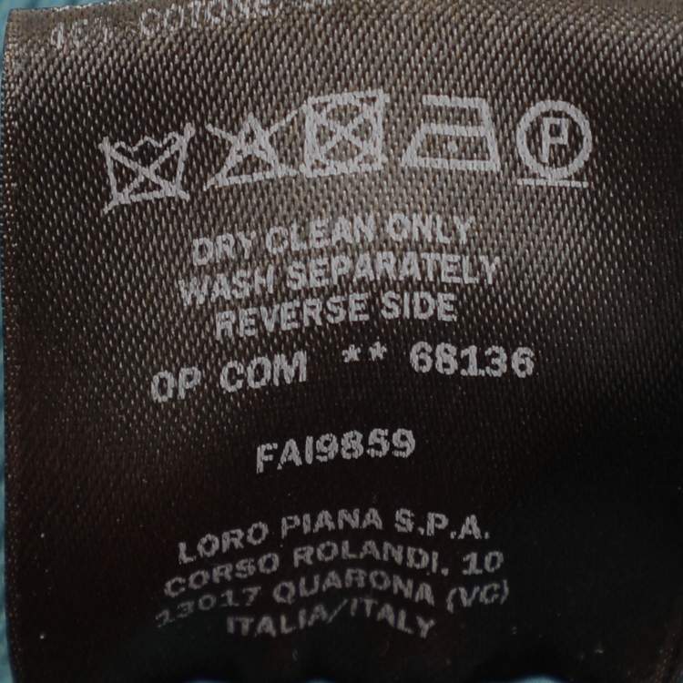Pre Owned Loro Piana Blue Silk Palazzo Pants S