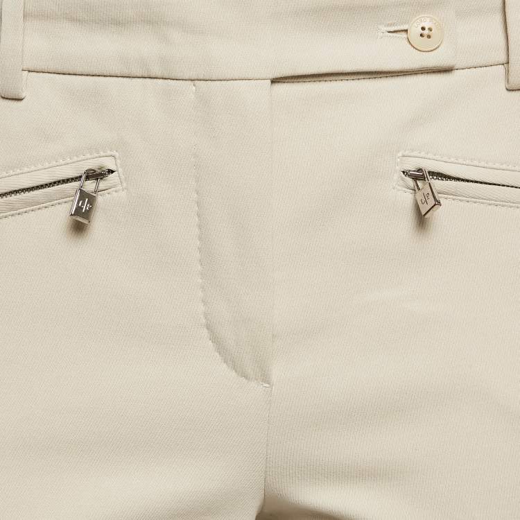 Pre Owned Loro Piana Beige Stretch Cotton Trousers M