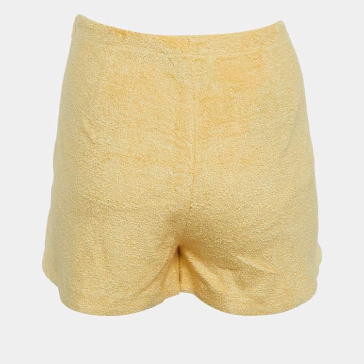 Pre Owned Loro Piana Yellow Terry Shorts M