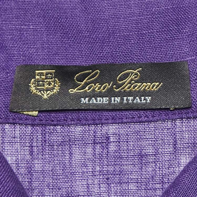 Pre Owned Loro Piana Purple Linen Sleeveless Long Dress M