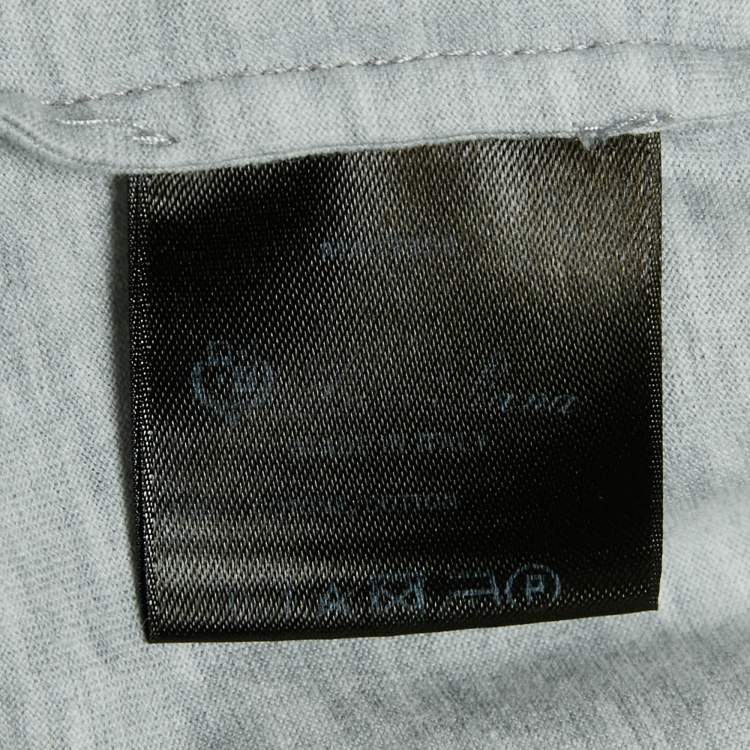Pre Owned Loro Piana Grey Cotton Round Neck T-Shirt M