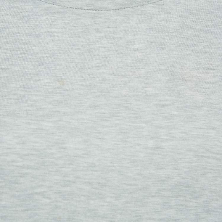 Pre Owned Loro Piana Grey Cotton Round Neck T-Shirt M