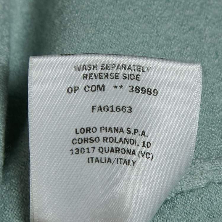 Pre Owned Loro Piana Light Blue Wool Blend Polo T-Shirt XL