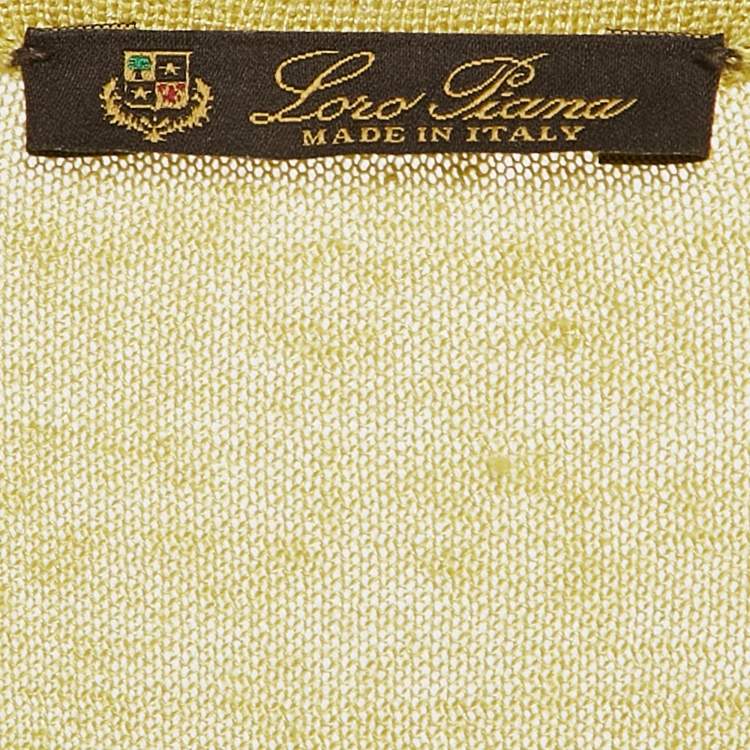 Pre Owned Loro Piana Yellow Linen Blend Jersey Kaftan Dress One Size 