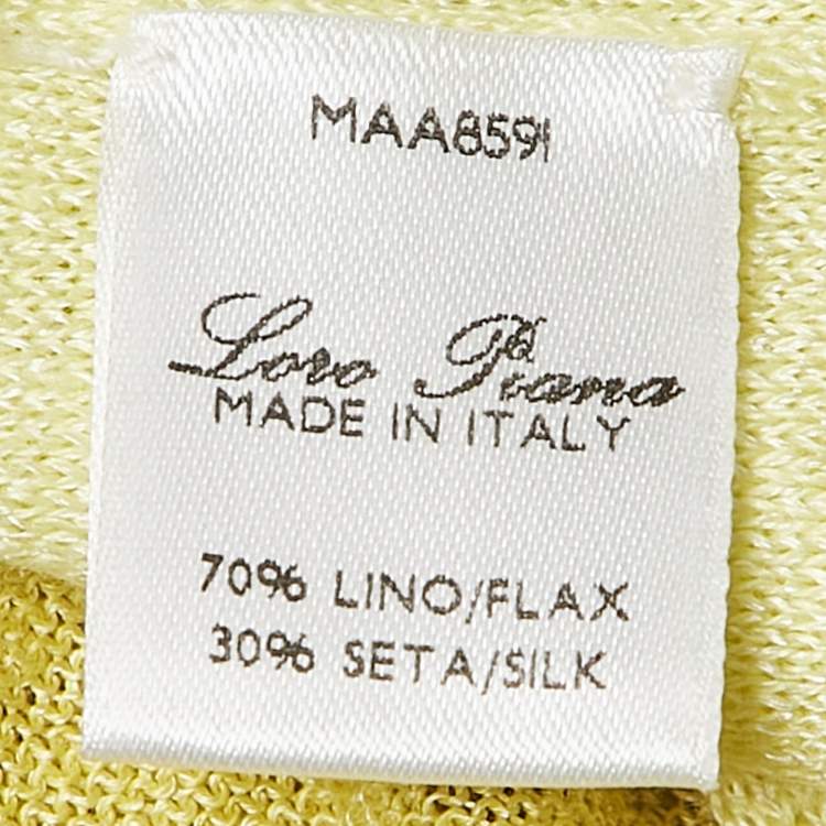 Pre Owned Loro Piana Yellow Linen Blend Jersey Kaftan Dress One Size 