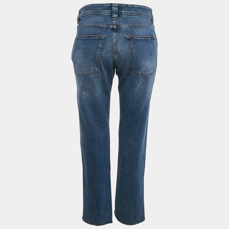 Pre Owned Loro Piana Blue Washed Denim Jeans L Waist 33"