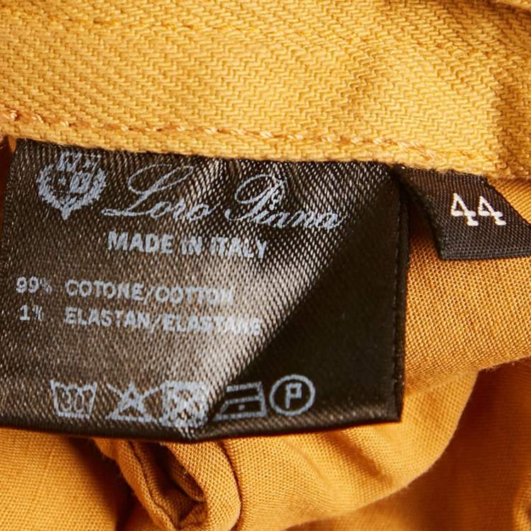 Pre Owned Loro Piana Mustard Yellow Denim Jeans M
