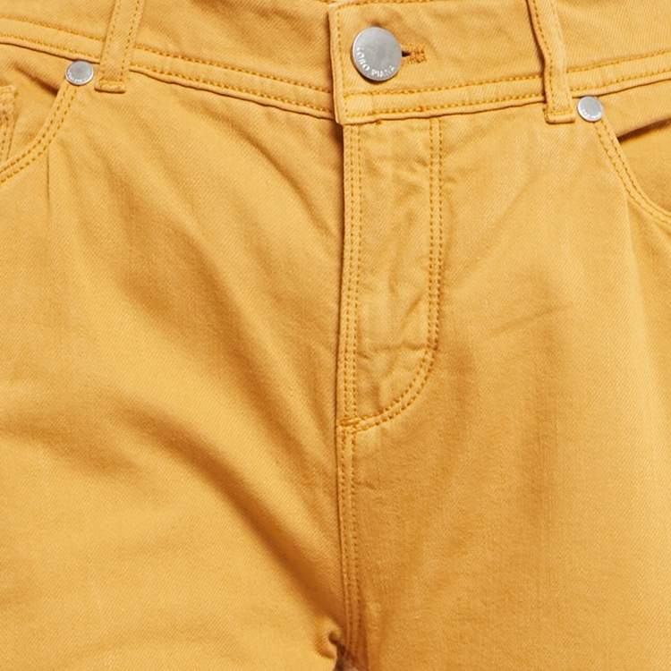 Pre Owned Loro Piana Mustard Yellow Denim Jeans M