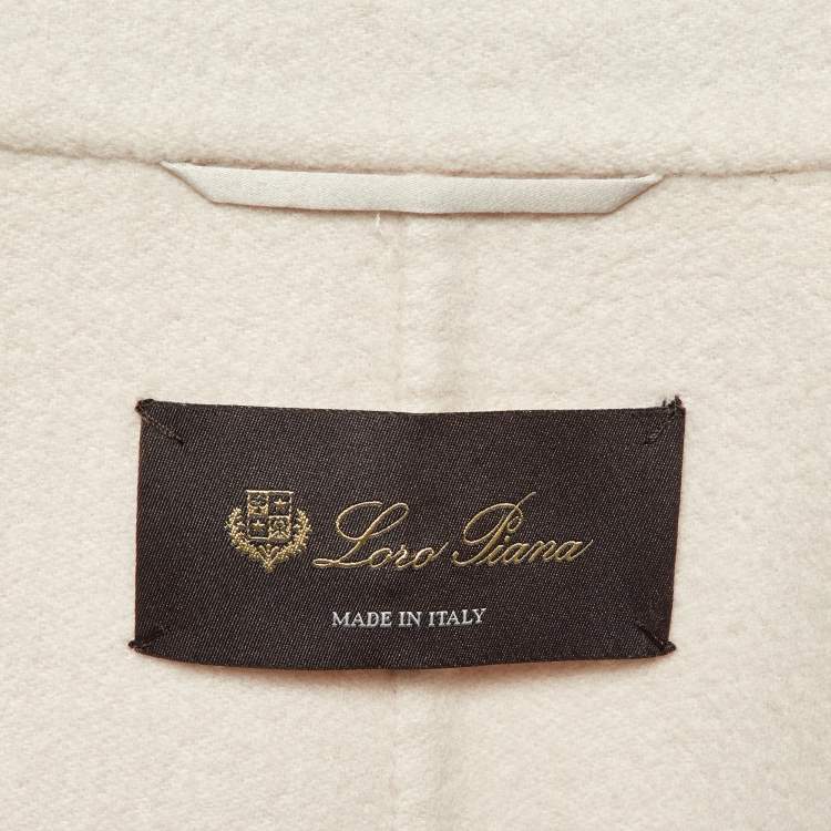Pre Owned Loro Piana Pink Cashmere Single breasted Coat M