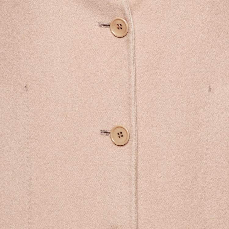 Pre Owned Loro Piana Pink Cashmere Single breasted Coat M