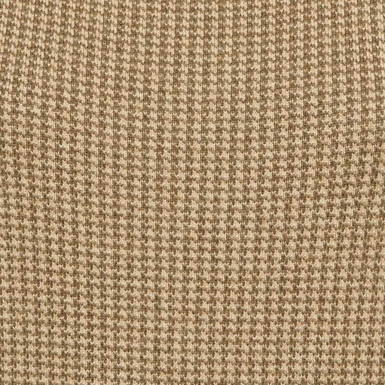 Pre Owned Loro Piana Vintage Brown Houndstooth Cashmere Knit Short Dress M
